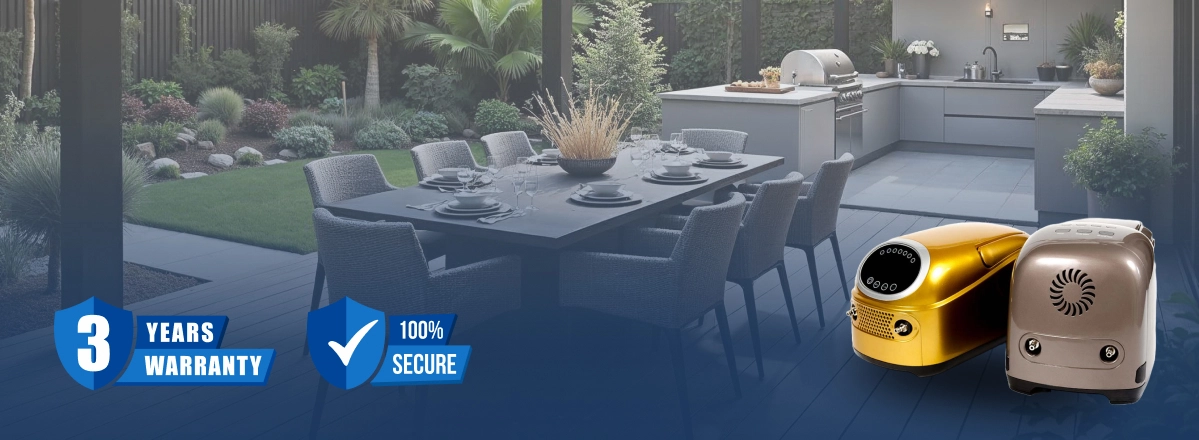 High pressure misting system components for durable outdoor cooling